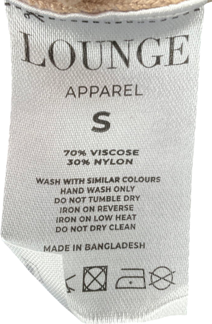 lounge Beige Cropped Long Sleeve Top UK S