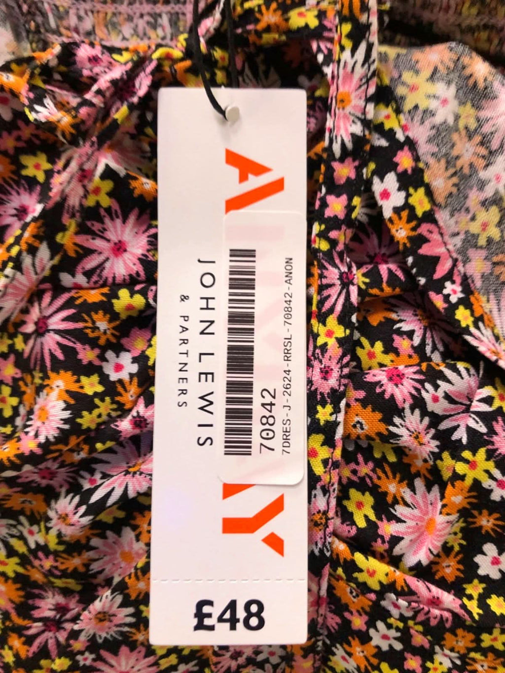 JOHN LEWIS ANYDAY Multicolour Daisy Sweetheart Dress Size UK 6