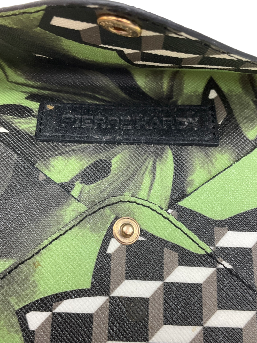 Pierre Hardy Green Envelope Clutch