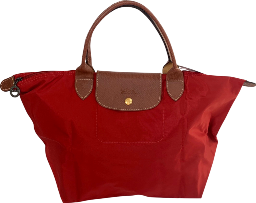 Longchamp Red Le Pliage Tote Bag