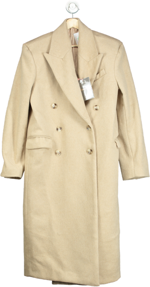 House of CB Beige Carter White Pepper Coat XS