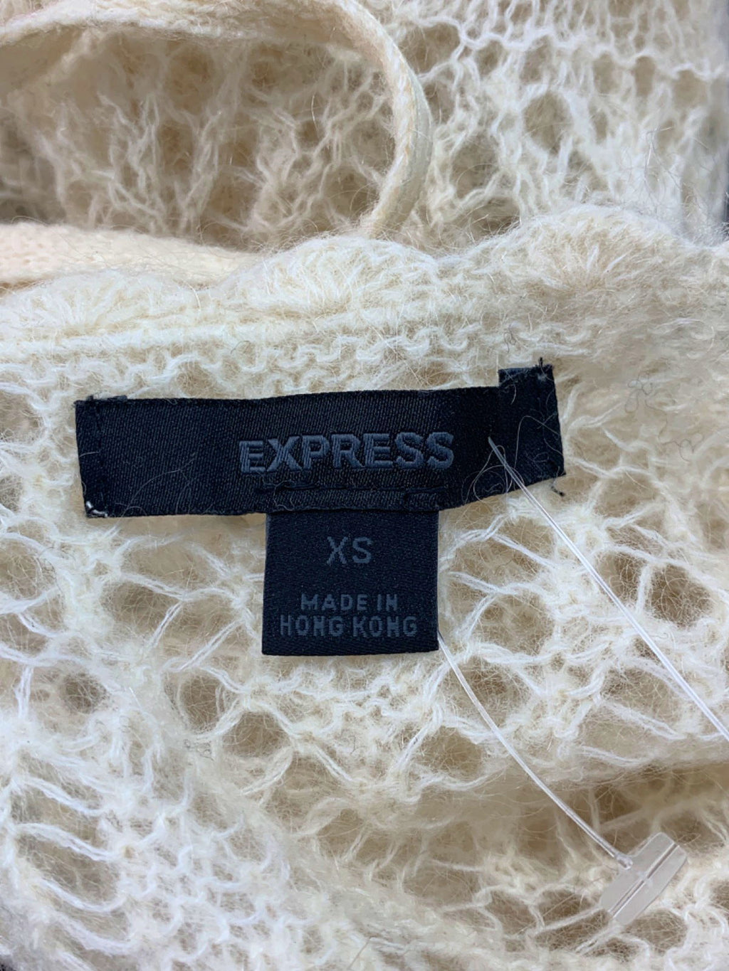 Express Cream Lace Knit Cami Top UK XS