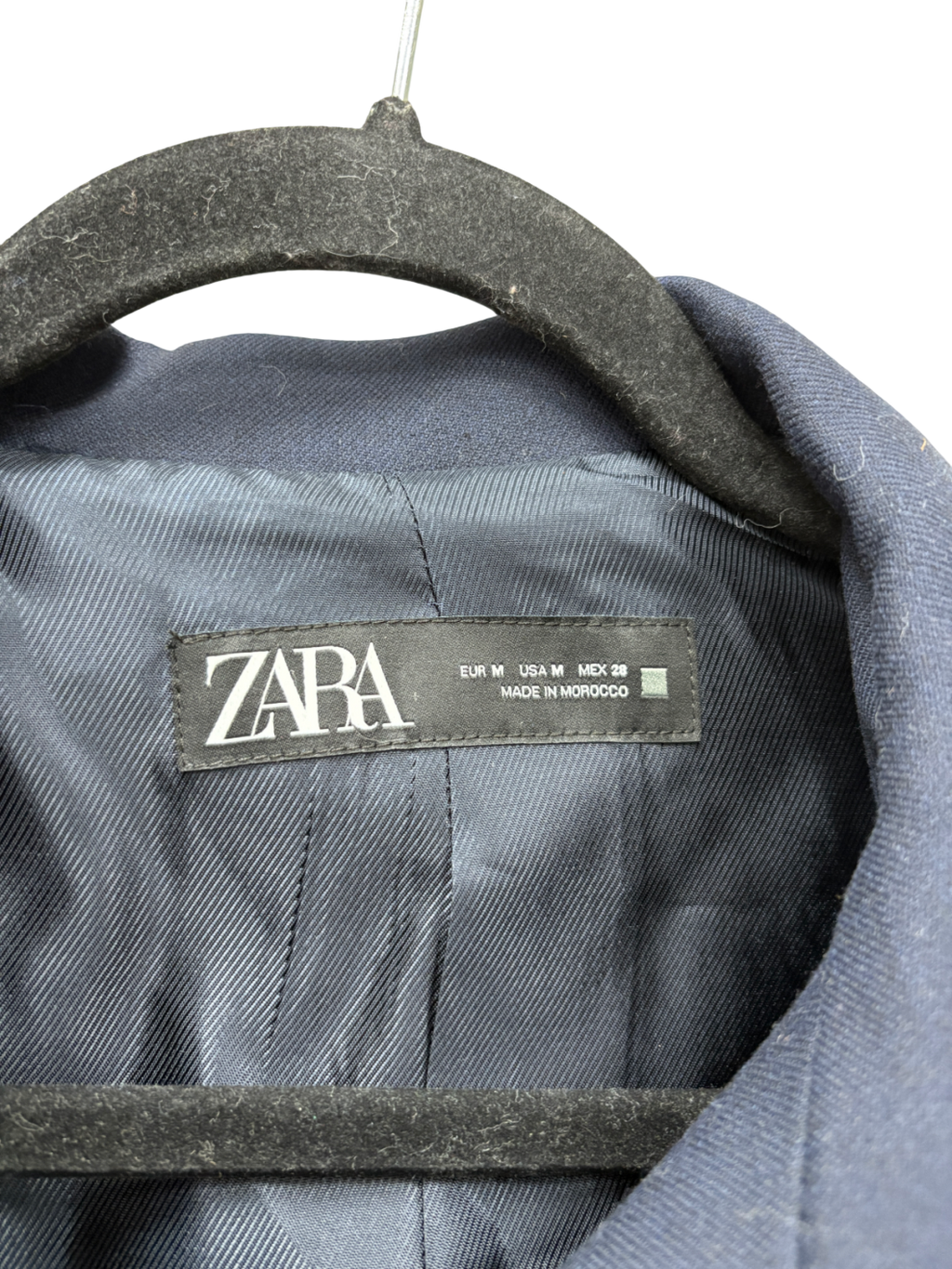 ZARA Blue Cropped Boxy Blazer UK M