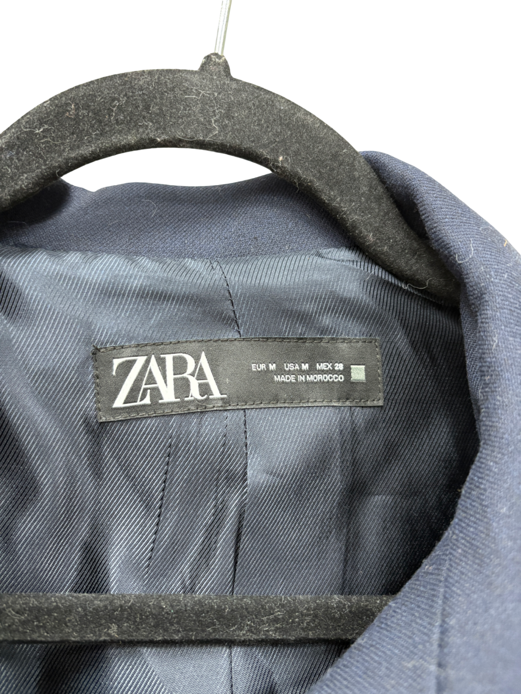 ZARA Blue Cropped Boxy Blazer UK M