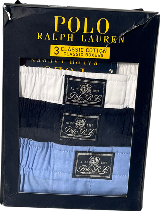 Ralph Lauren Multicoloured Mens 3 Pack Open Boxers UK XL