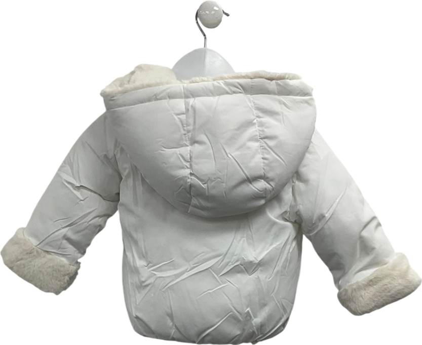 MANGO White Baby Snow Jacket 6-9 Months