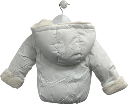 MANGO White Baby Snow Jacket 6-9 Months