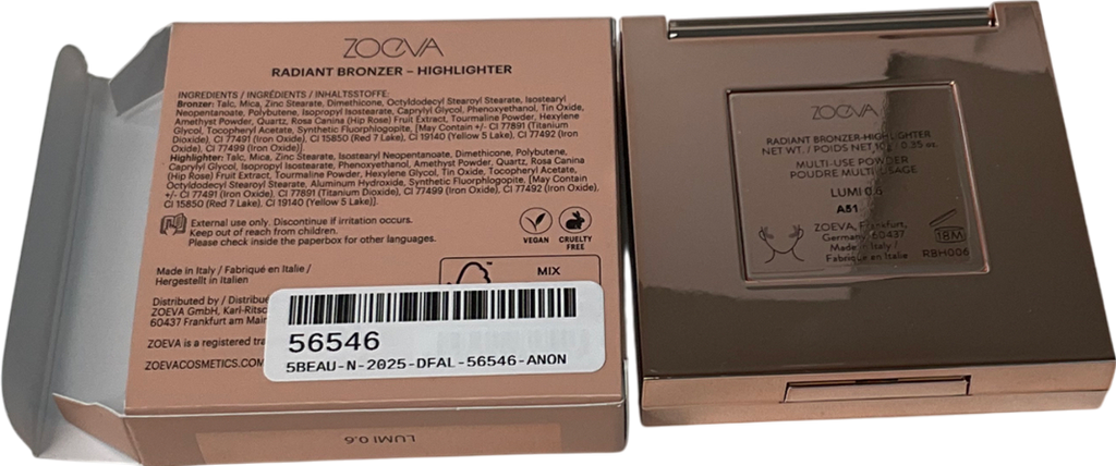 ZOEVA Radiant Bronzer Highlighter 0.6 10g