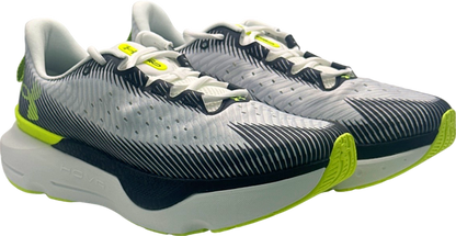 Under Armour White/Black/Neon Green HOVR Running Shoes UK 8