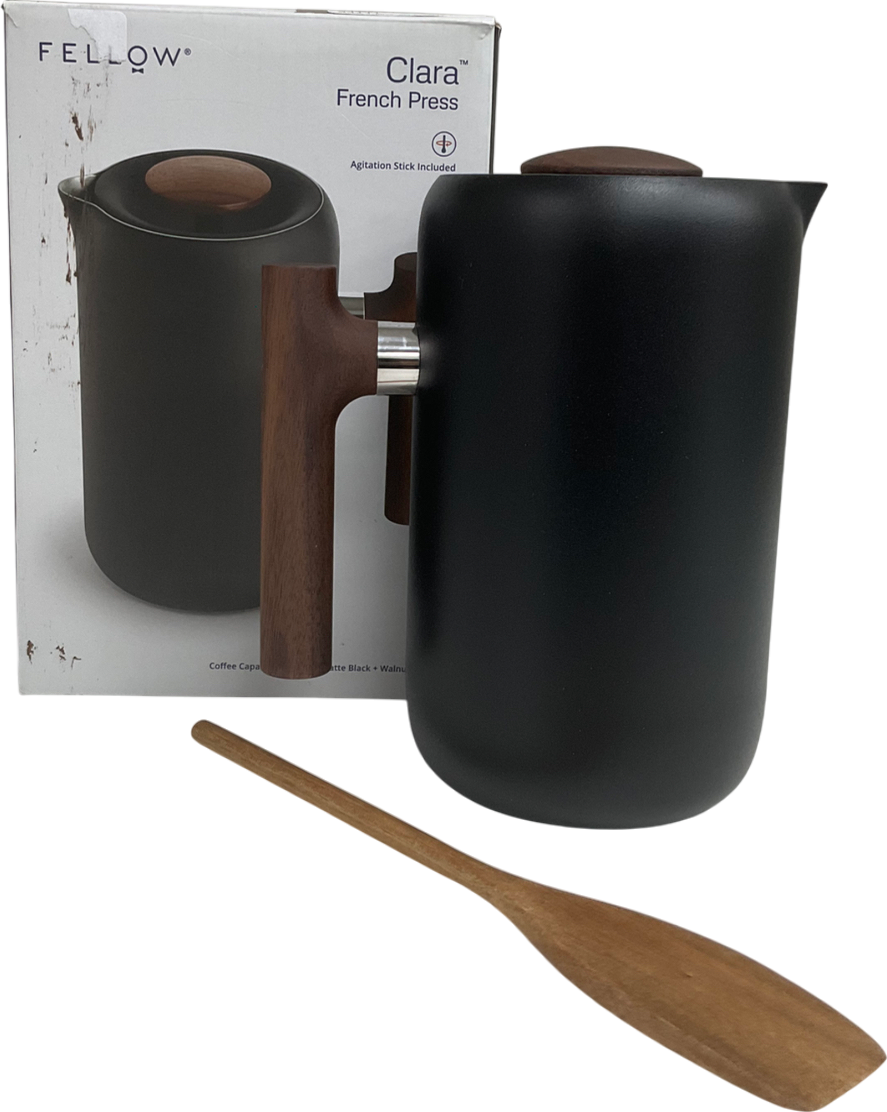 FELLOW Clara stainless-steel and wood French press Cafetiere