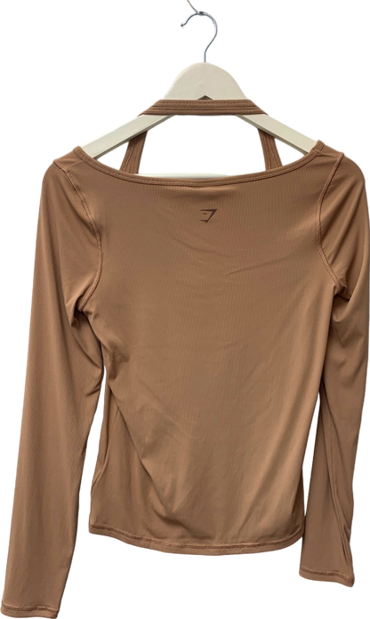 Gymshark Brown Long Sleeve Top UK XS