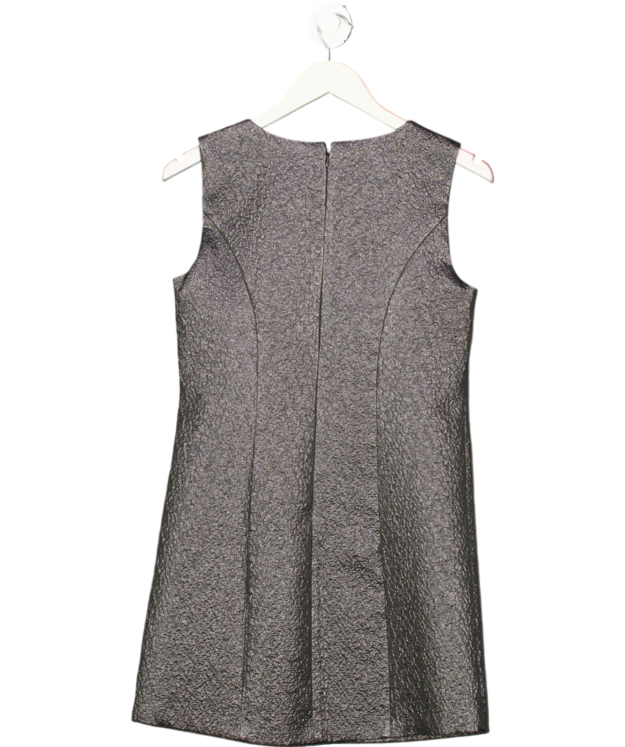 Abercrombie & Fitch Metallic Grey  Square Neck Mini Dress UK S