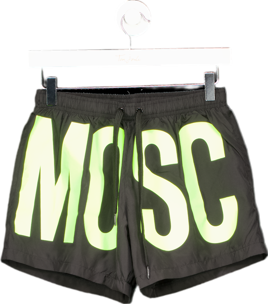 Moschino Black Neon Logo Swim Shorts UK S