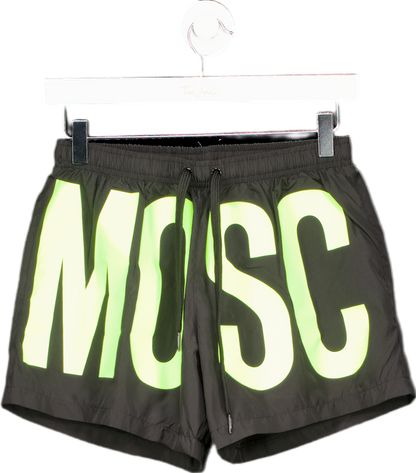 Moschino Black Neon Logo Swim Shorts UK S