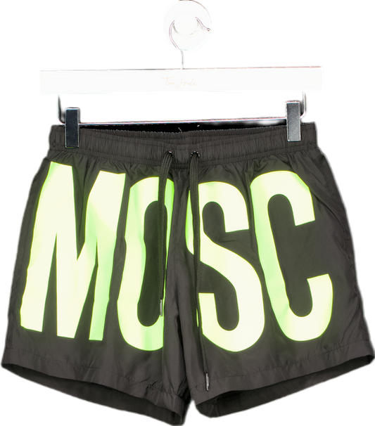 Moschino Black Neon Logo Swim Shorts UK S