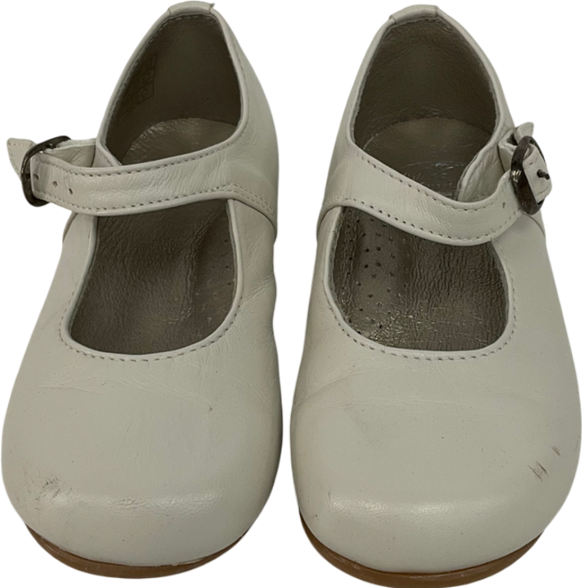 Papouelli Cream Sienna Leather Shoes UK 7 EU 24 👼
