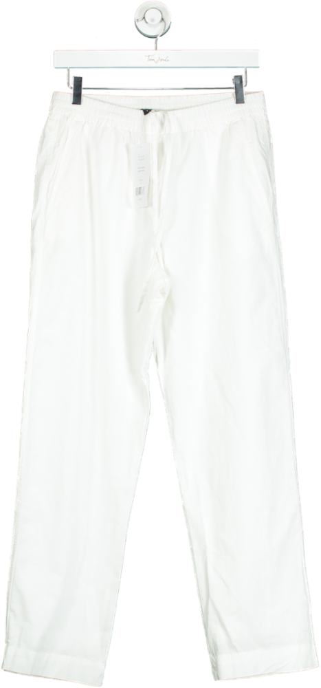 French Connection Linen White Trousers UK S