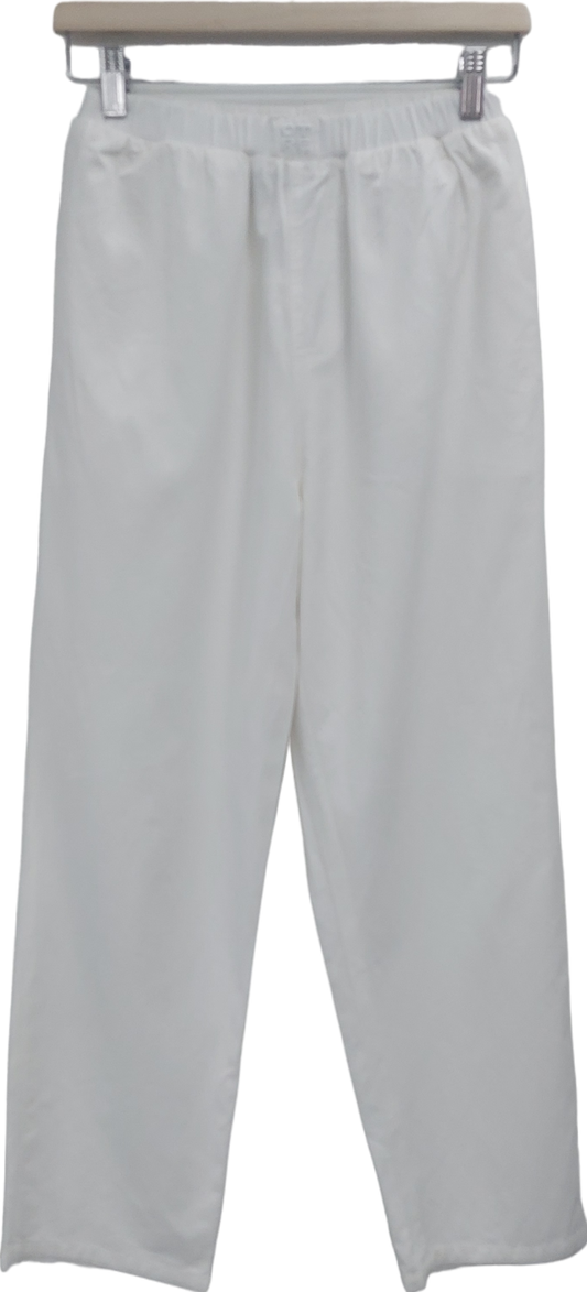 The Couture Club White Embroidered Emblem Trousers UK 6