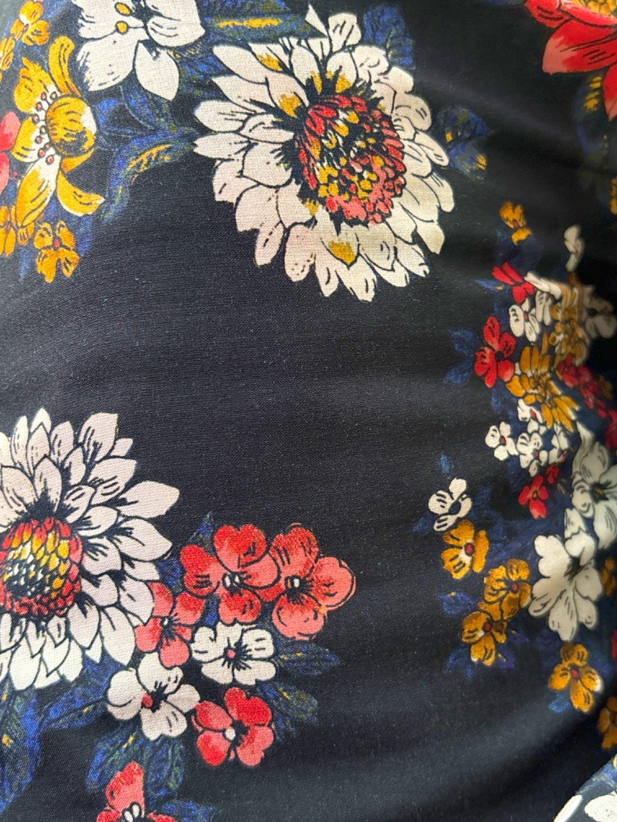 Zara Black Floral Tiered Long Floral Dress UK S