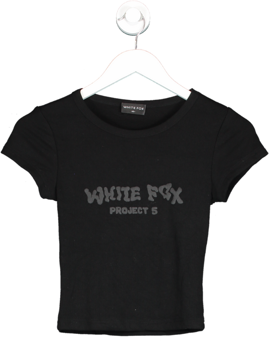 White Fox Black Project 5 Ribbed Baby Tee Ink UK XS