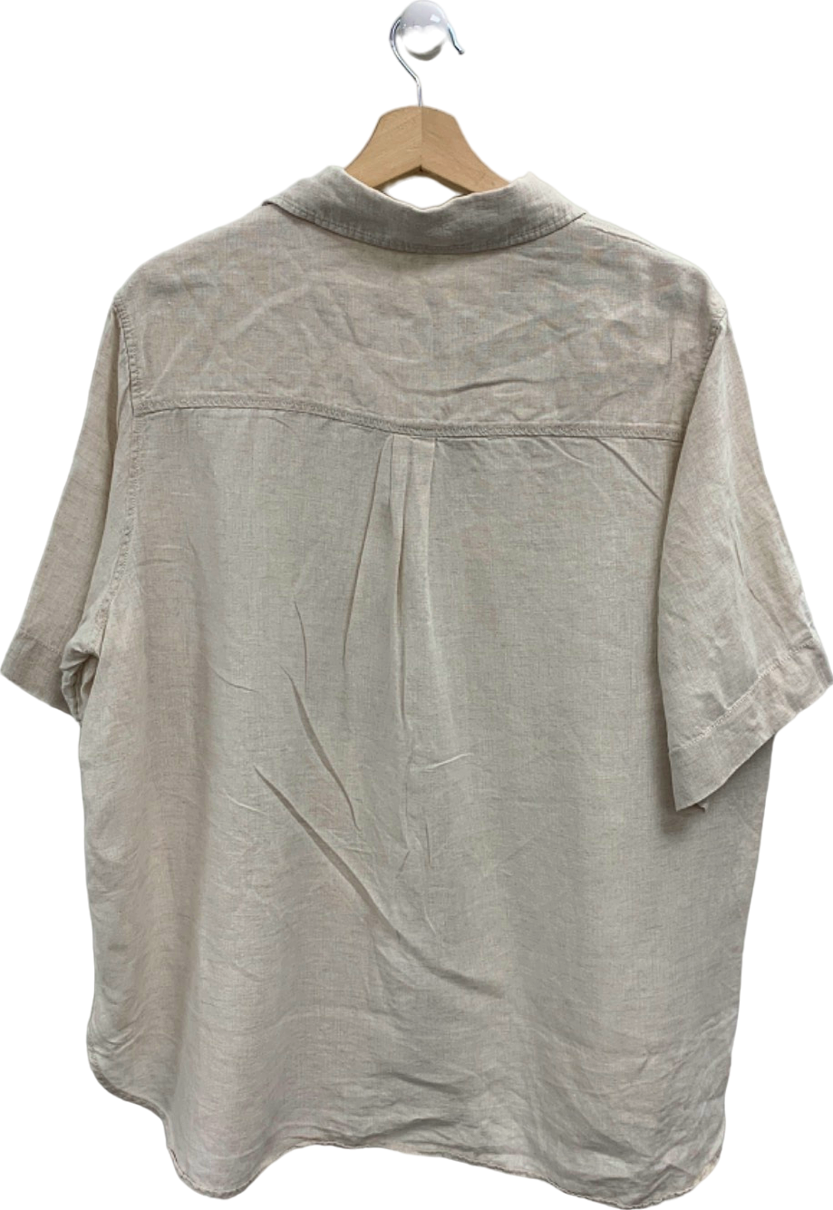 Arket Beige Linen Blend Shirt UK M