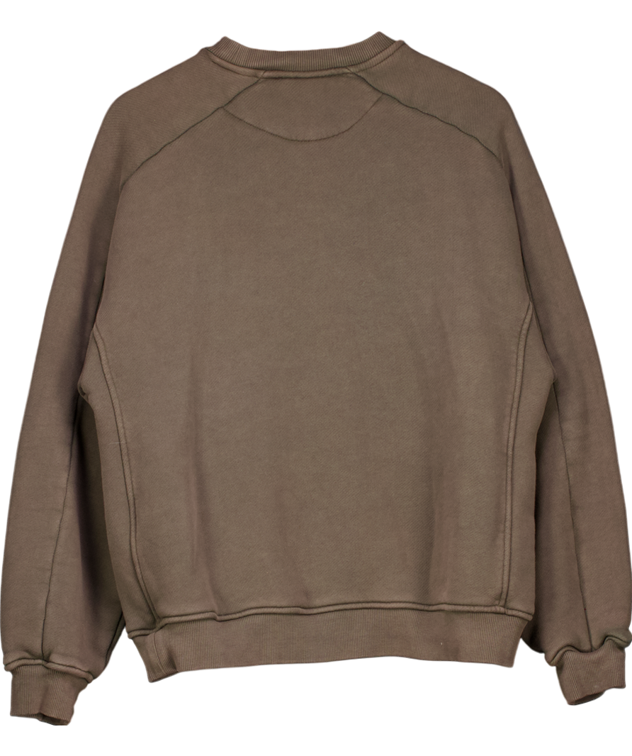 The Couture Club Brown Laundered Classics Seam Detail Sweatshirt UK 10