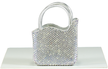 La Silla Metallic Mini Gilda Rhinestone Embellished Bag One Size