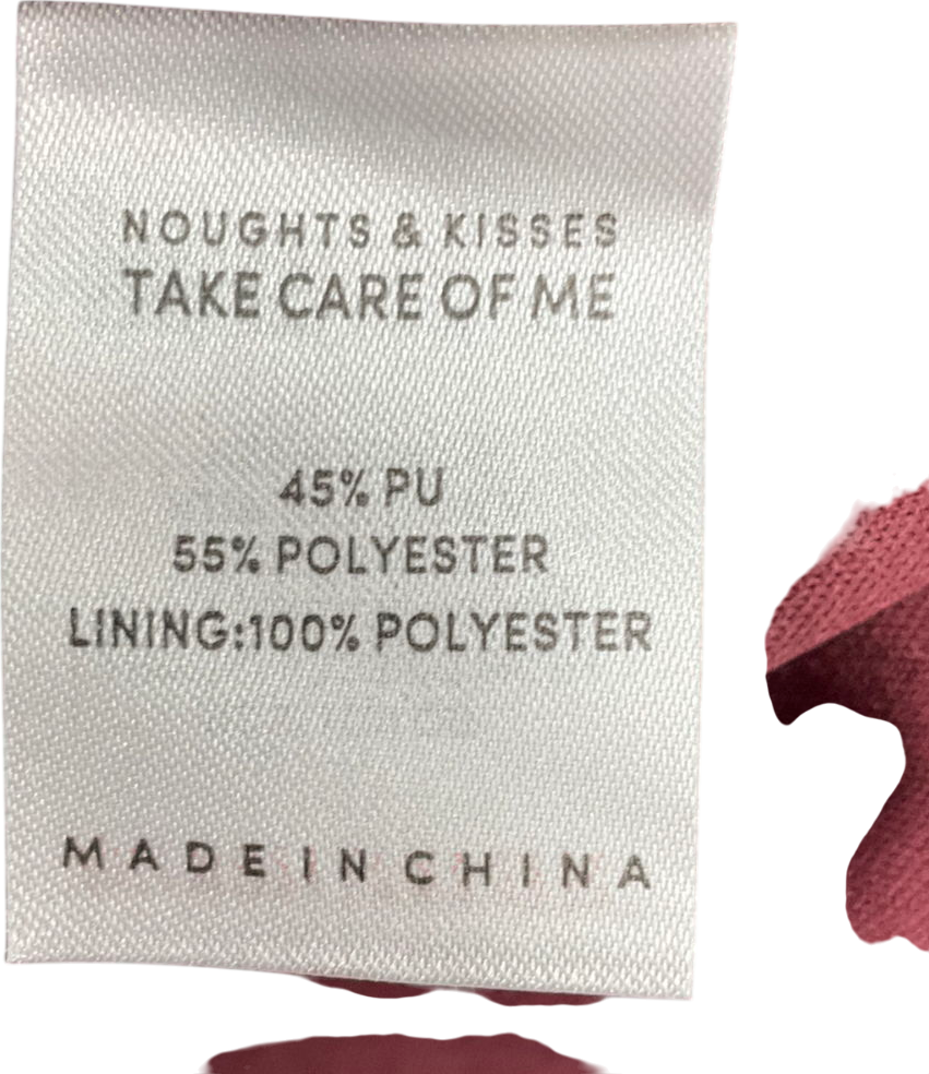 Noughts & Kisses Red Viviana Burgundy Pu Woven Mini Skirt UK M