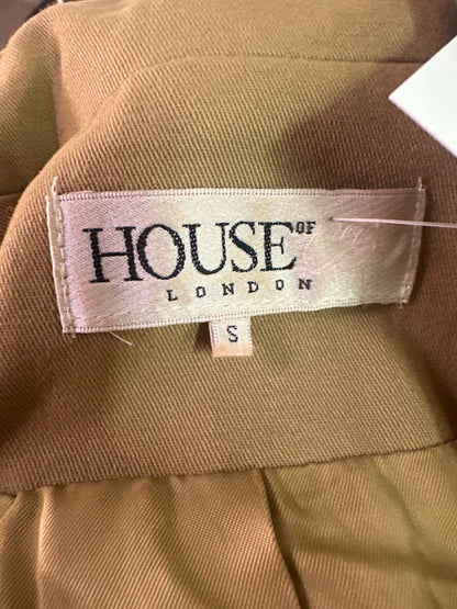 House of CB Beige Double-Breasted Blazer UK S