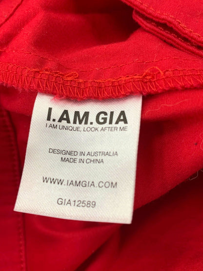 I.AM.GIA Red High Waisted Shorts UK S