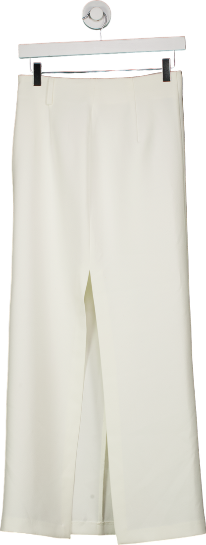 River Island White Wide Leg Trousers UK 8