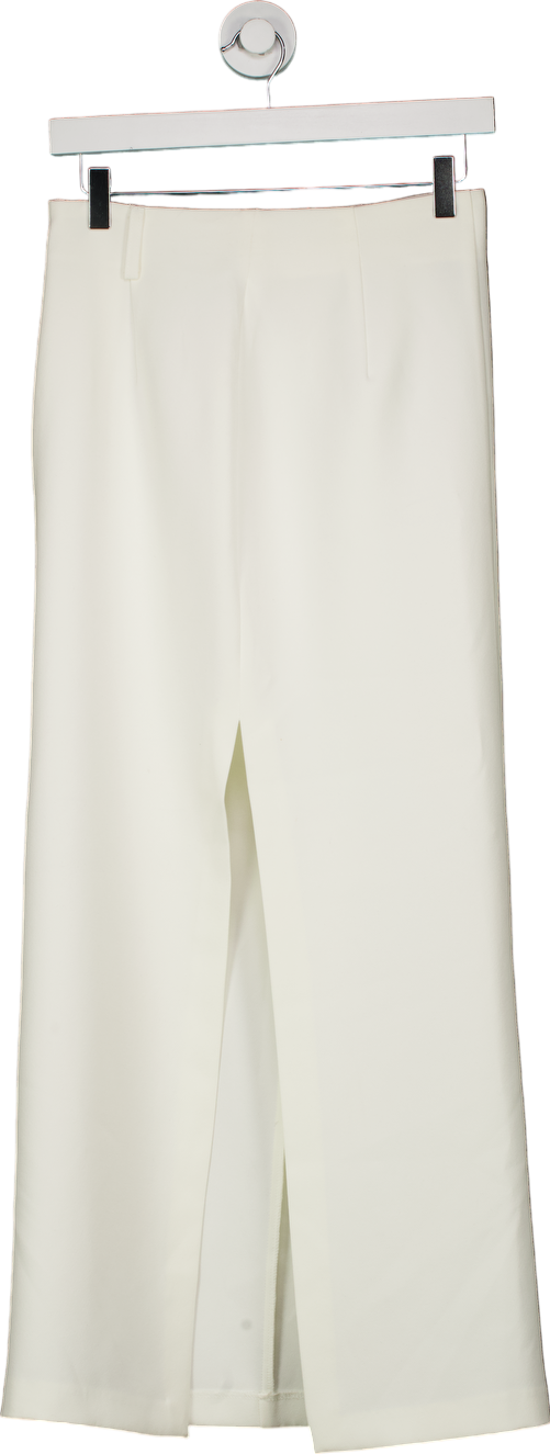 River Island White Wide Leg Trousers UK 8