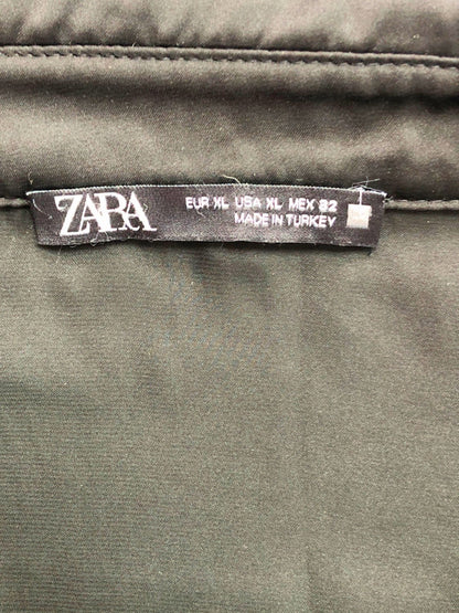Zara Black Button-Up Blouse XL
