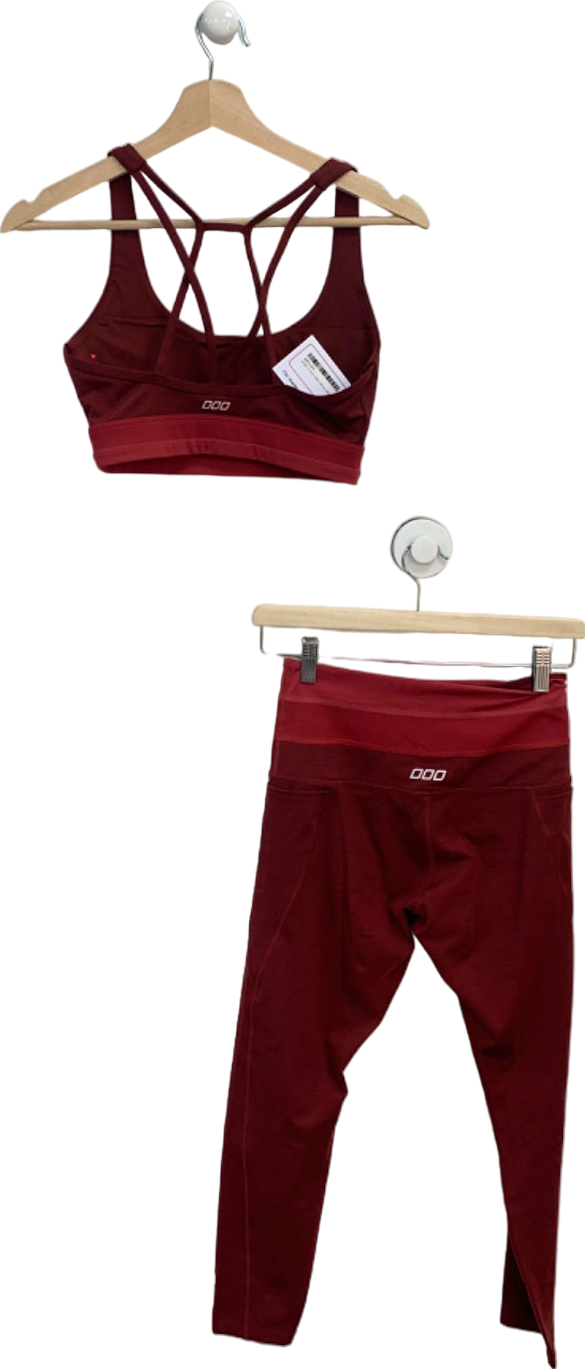Lorna Jane Burgundy 2-piece Athletic Set UK S