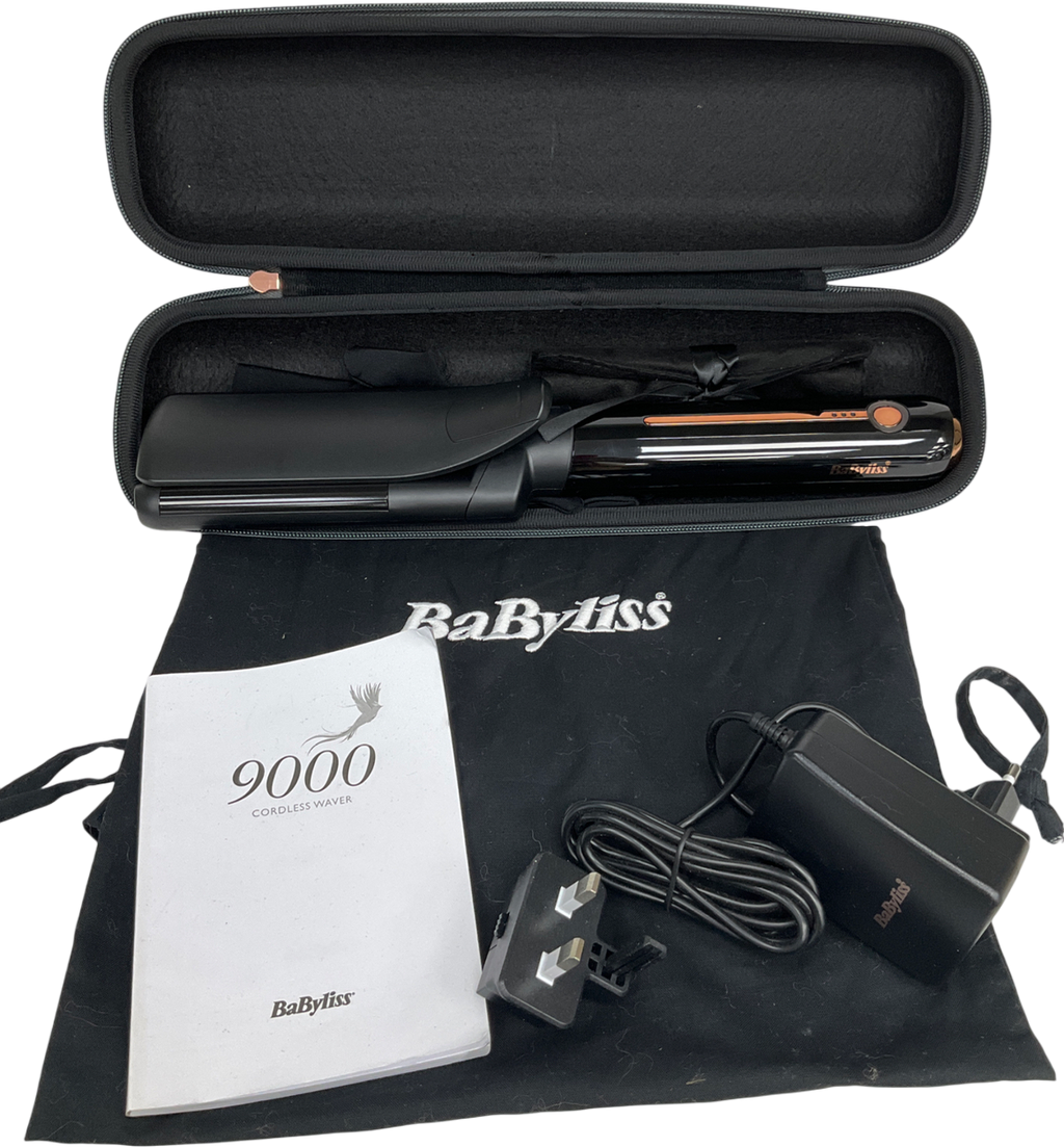 BaByliss 9000 Cordless Hair Waver Black One size