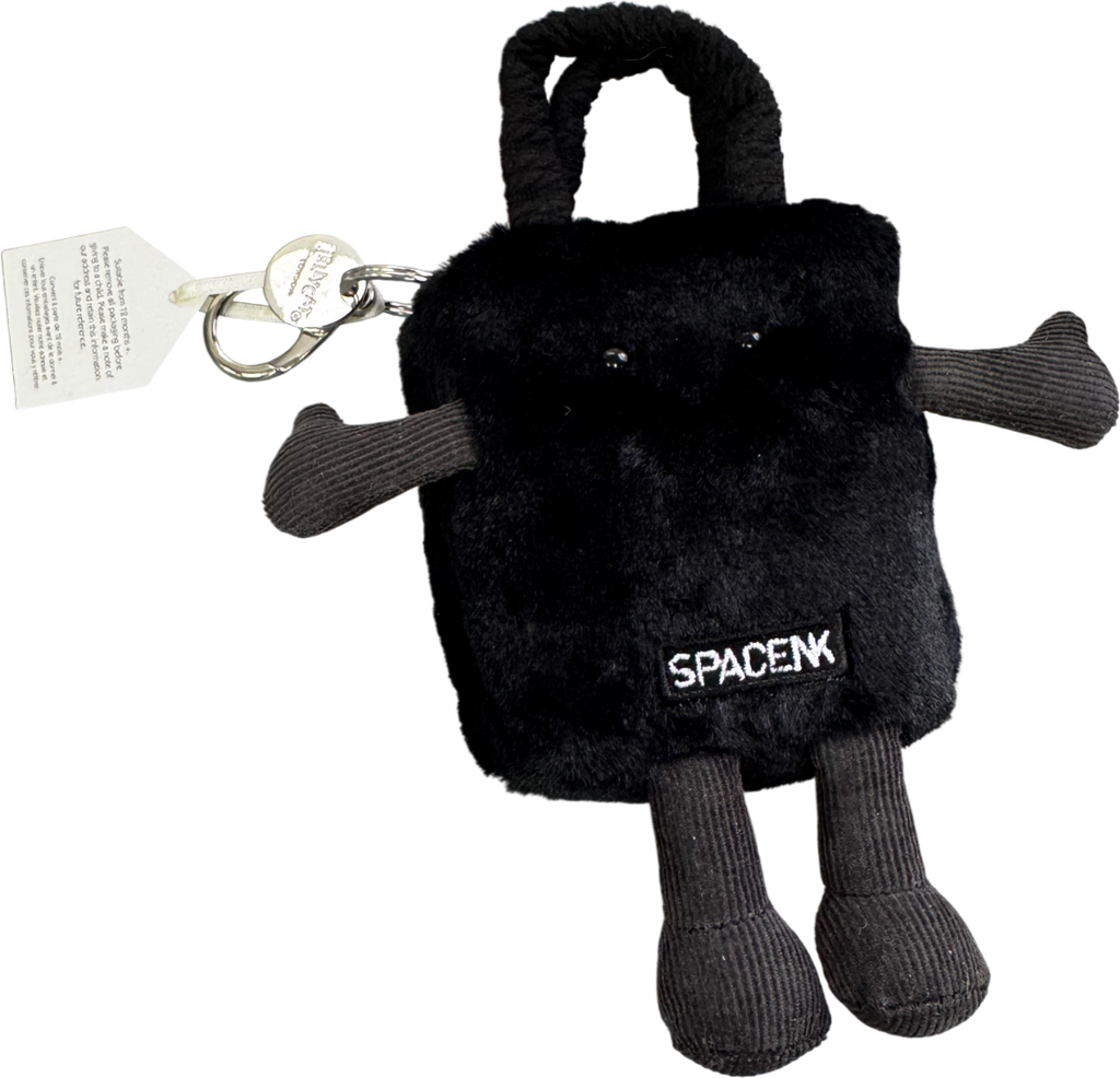 SPACE NK X Jellycat Amuesables Black Velvet Bag Charm / Keyring One Size