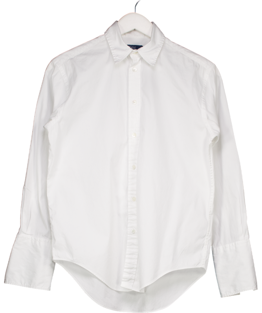 Polo Ralph Lauren White Cotton Classic Shirt UK 6