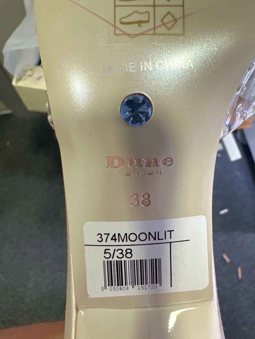 Dune Ivory Sea Pearl Bridal Mule Heels EU 38 UK 5