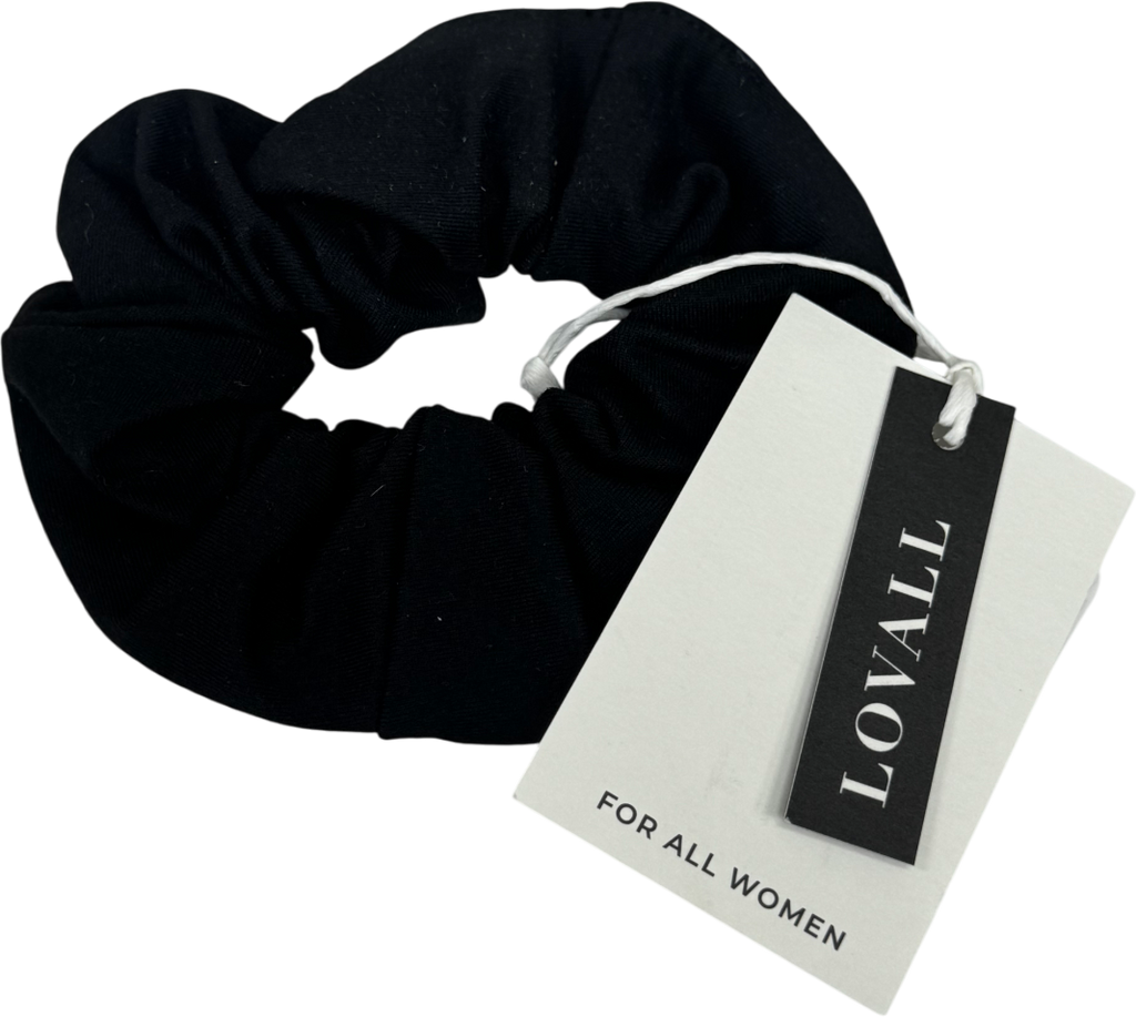 Lovall Black Hair Scrunchie One Size