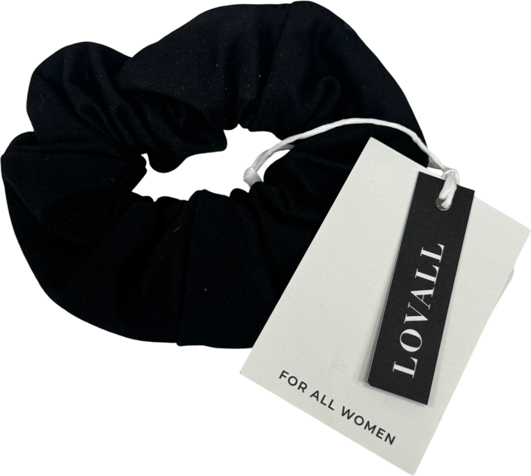 Lovall Black Hair Scrunchie One Size