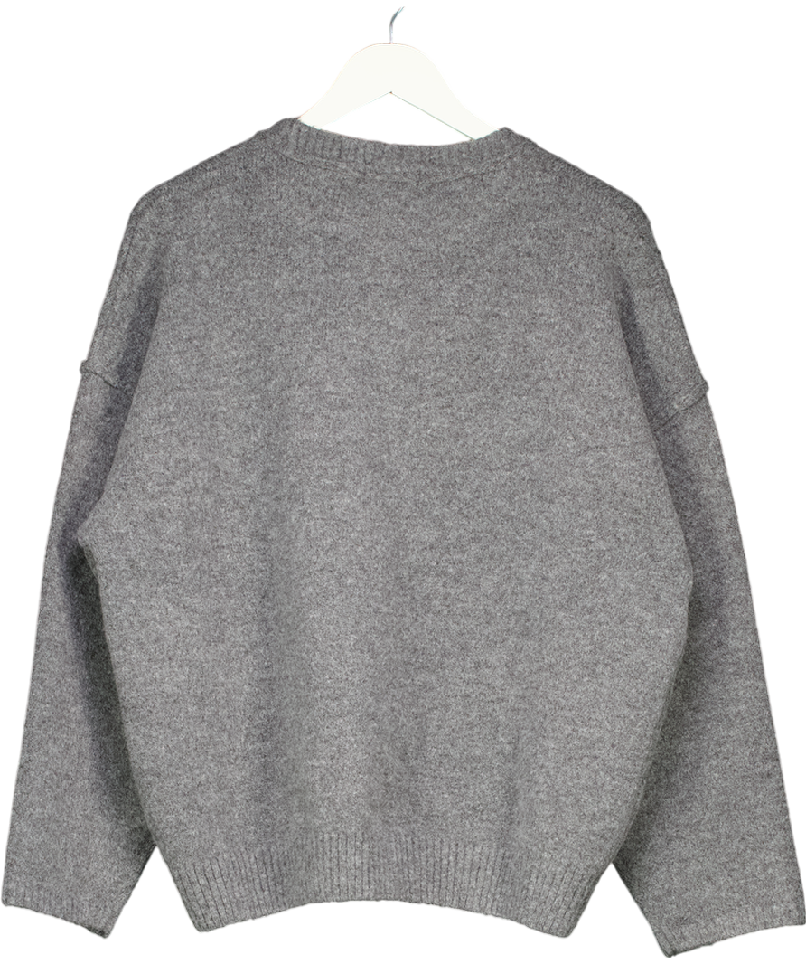 Six Stories Limited Edition Oversized Knit Jumper - Grey UK M