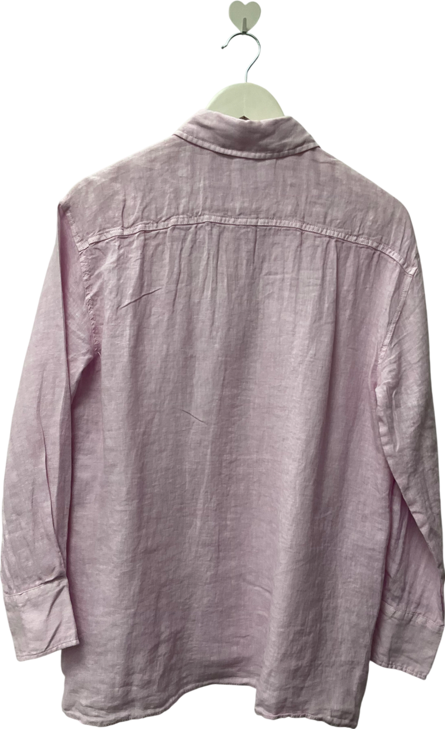 ZARA Pink 100% Linen Shirt UK S