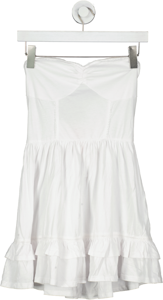 Superdry White 50s Lace Bandeau Mini Dress UK XS