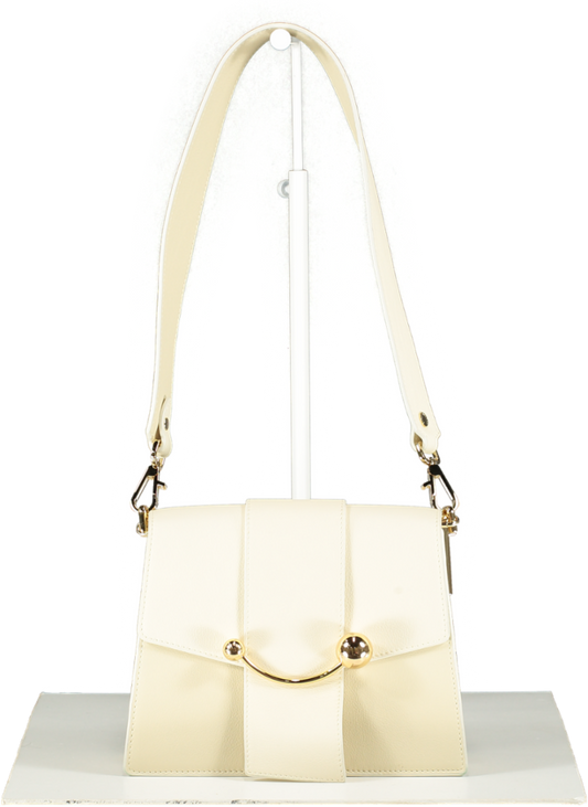 Strathberry Cream Mini Crescent Handbag