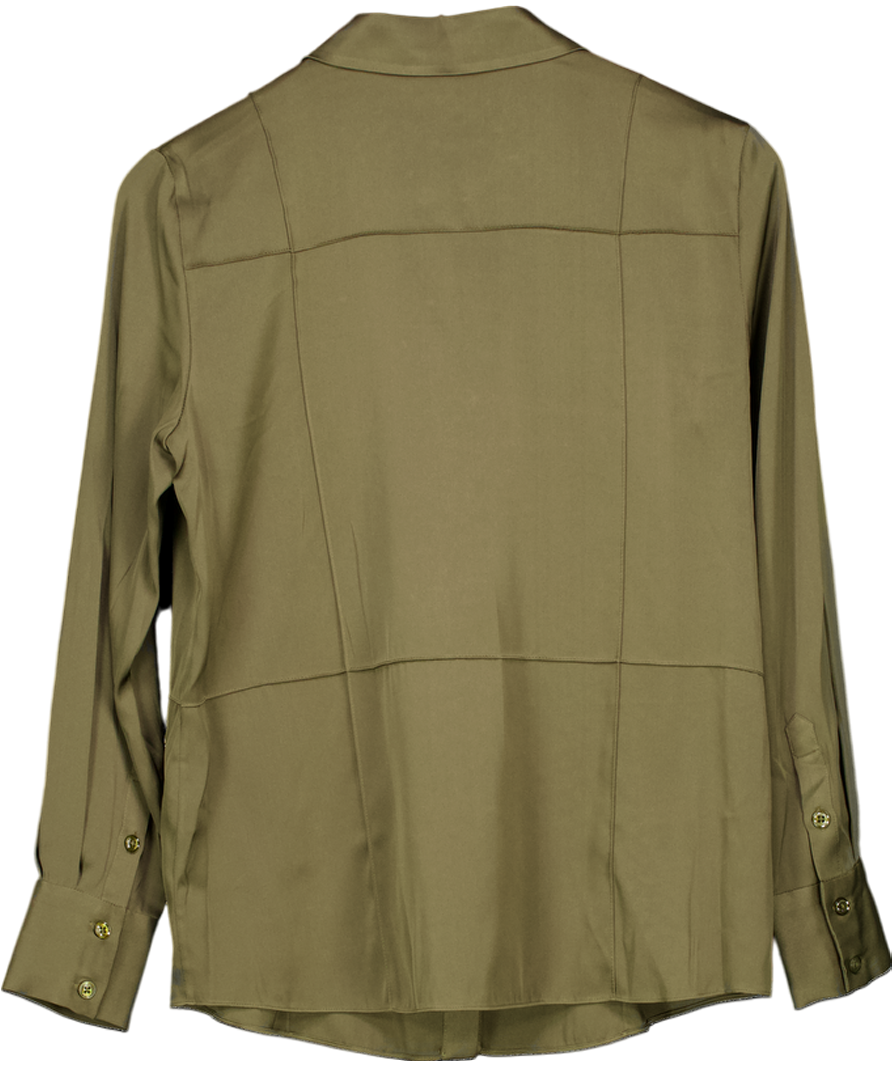 Lily Silk Green Sprezzatura Silk Blouse UK XS