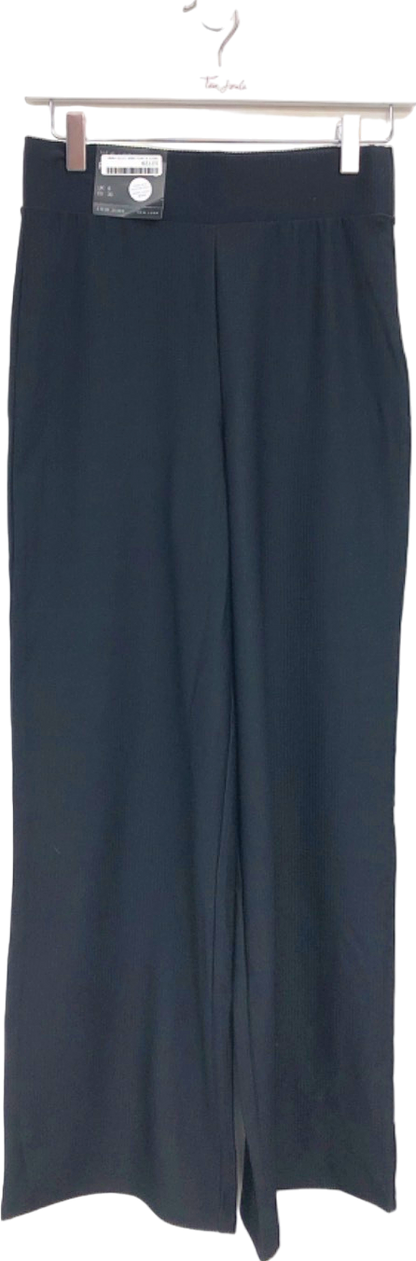 New Look Black Wide Leg Trousers UK 8