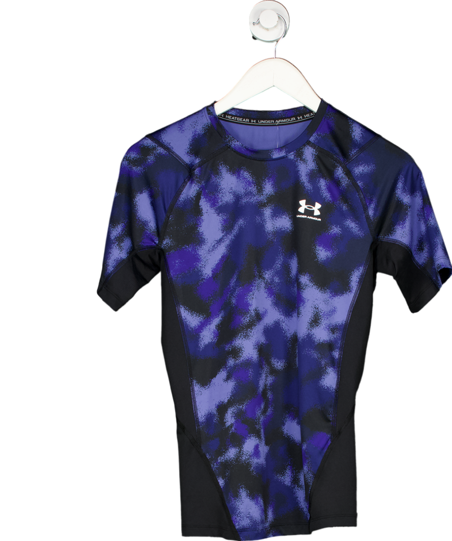 Under Armour Blue Heatgear Printed Short Sleeve T-shirt UK M