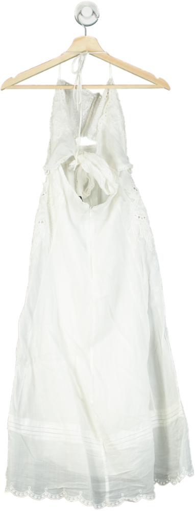 REISS White Halter Neck Maxi Dress UK 8