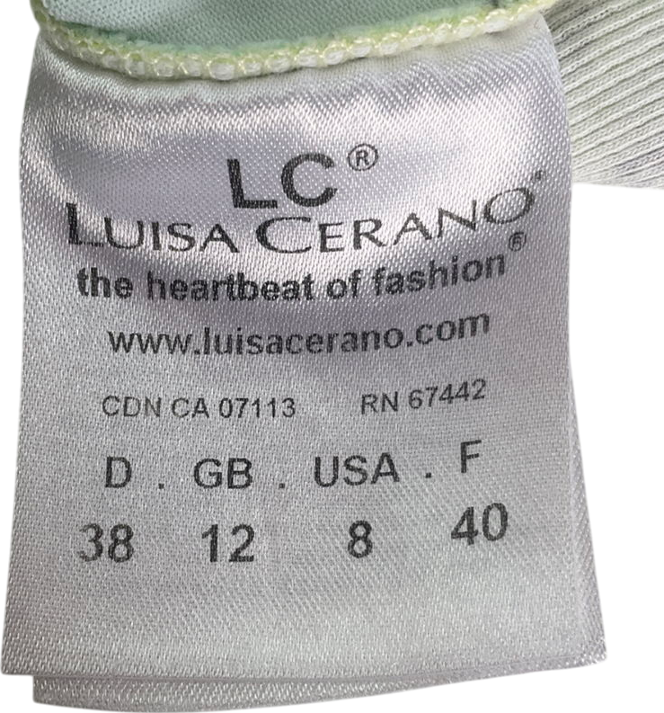 Luisa Cerano Blue Abstract Floral Pattern Long Sleeve Top UK 12