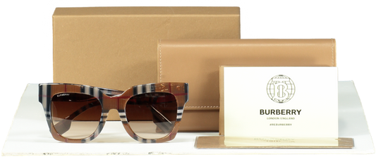 Burberry Brown Check Sunglasses B4364-F 3967/13 in case & Box